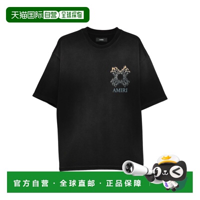 1h可退 香港直邮AMIRI 男士T恤 AMTOJR1112001 SS2026 黑色 Amiri
