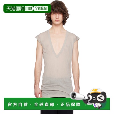 香港直邮rick owens 瑞克 欧文斯 男士 灰白色 Temple Dylan T恤