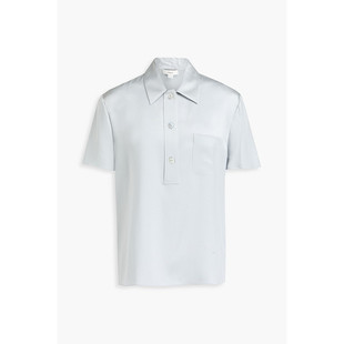 舒适时尚 香港直邮VINCE grey灰色 V026212970 女士 真丝缎Polo衫