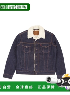 自营欧洲直邮Levis Type 3 Sherpa Trucker男士深蓝色羊羔绒夹克