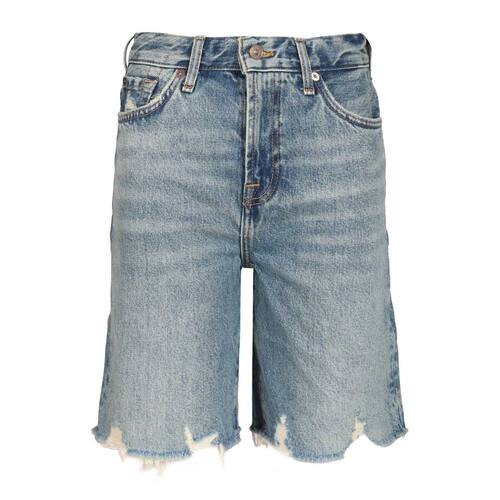 欧洲直邮7 for all mankind 女士 休闲裤短裤五分裤直筒裤