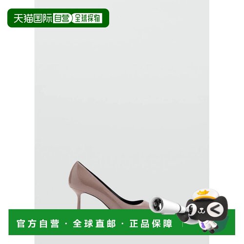 自营欧洲直邮MANGO 女士裸色聚氨酯漆皮尖头高跟鞋