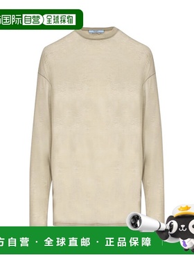 香港直邮Prada 普拉达 女士 长袖圆领T恤 34644S23114F1真丝