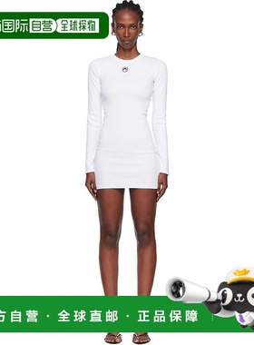 1h可退 香港直邮Marine Serre 女士 白色 Moon Logo Ribbed Jerse