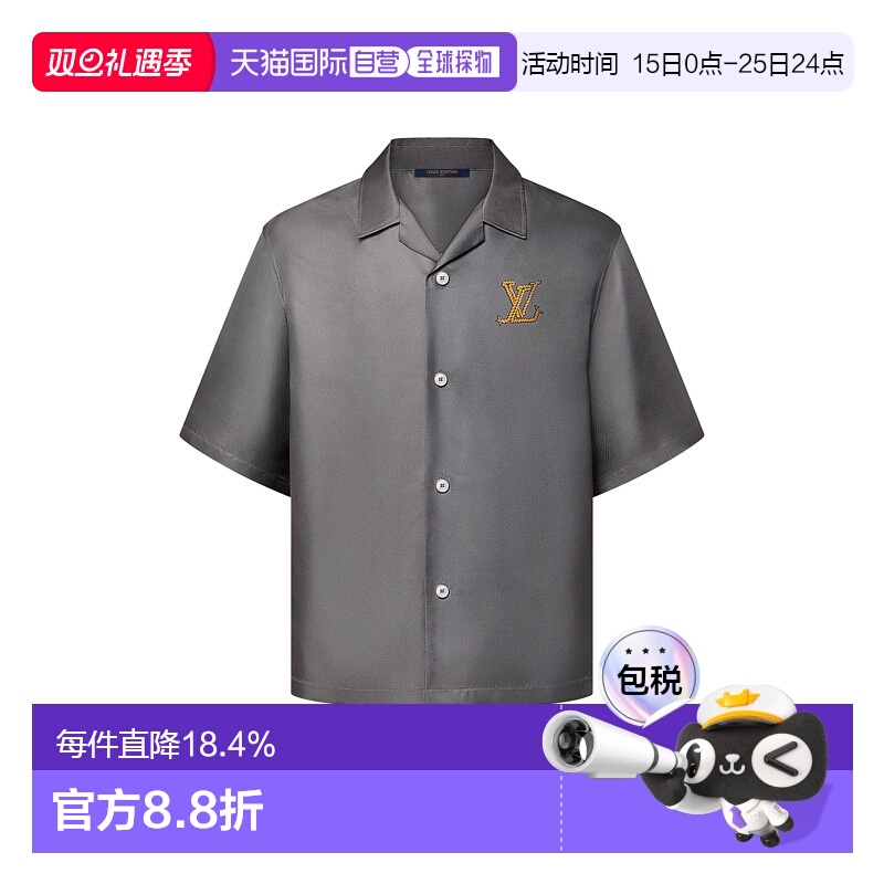 自营Louis Vuitton Ready-To-Wear 男士短袖印花丝绸衬衫