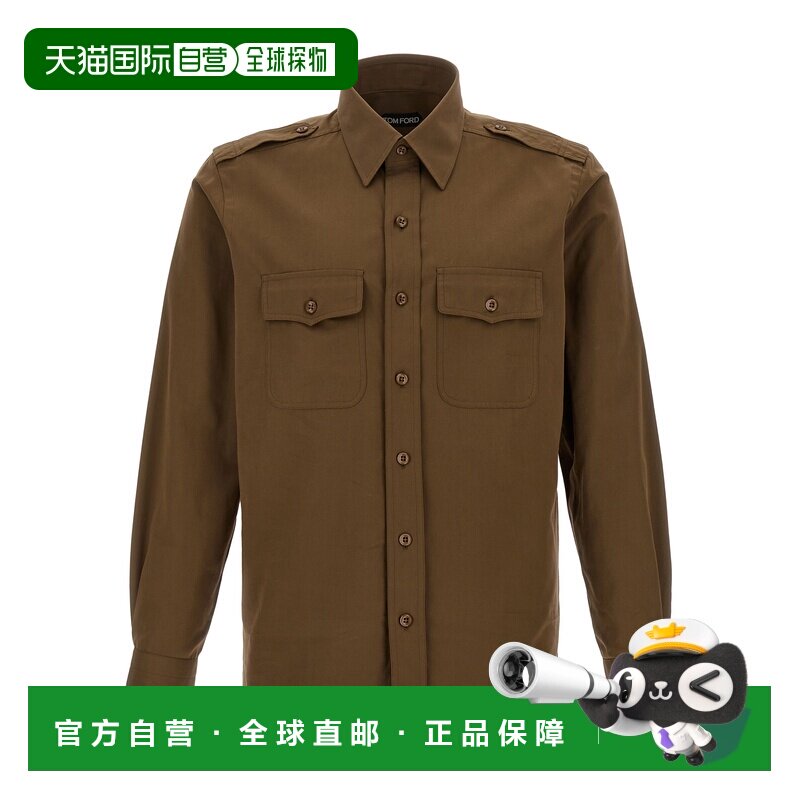 香港直邮Tom Ford 汤姆 福特 男士 军装长袖衬衫 HME009FMC238