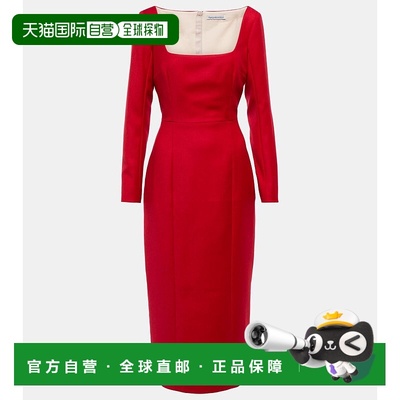 1h可退 香港直邮EMILIA WICKSTEAD 女士 Jenna 羊毛法兰绒中长连