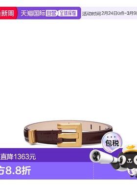 香港直邮Balmain Anthem 皮革皮带腰带 FN0WJ191LDAX