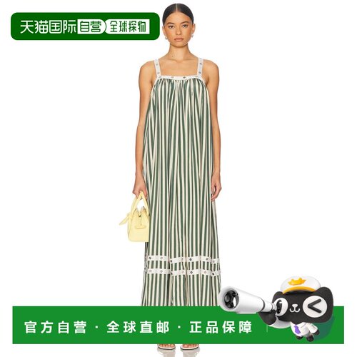 香港直邮Bode 女士 Soda 条纹连衣裙 时尚舒适长裙 WRS25DR016