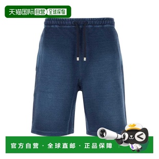 1h可退 香港直邮LOEWE 罗意威 男士 牛仔蓝色弹力棉质百慕大短裤