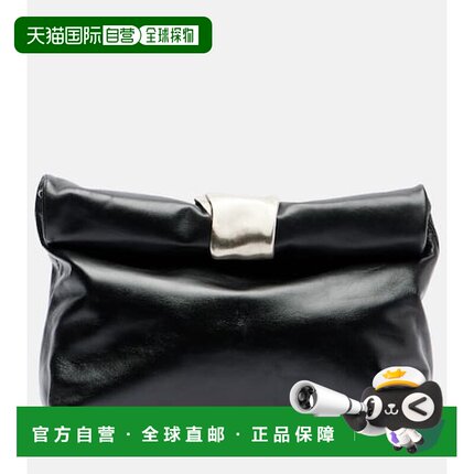 1h可退 香港直邮Staud 女士 Cuff 皮革手包 black黑色 舒适时尚