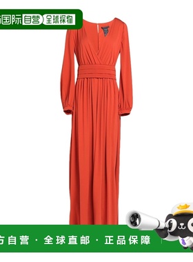 1h可退 香港直邮MaxMara 麦斯玛拉 女士 真丝连衣裙 orange橙色