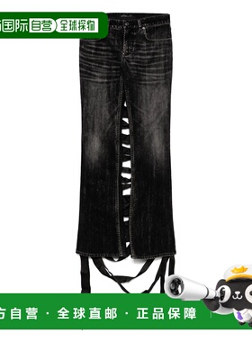 1h可退 香港直邮Balenciaga 巴黎世家 女士 牛仔系带裤 831717TSW