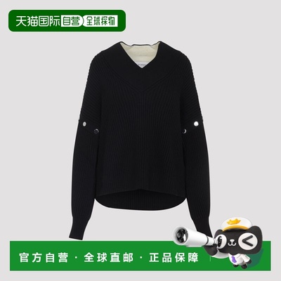 1h可退 香港直邮Sportmax 斯宝麦斯 女士 TAY V领按扣毛衣 252236