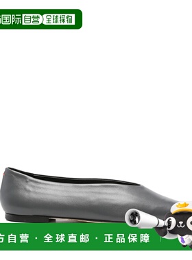 1h可退 香港直邮aeyde 女士 KIRSTEN 纳巴革木炭色芭蕾鞋 A11FL02