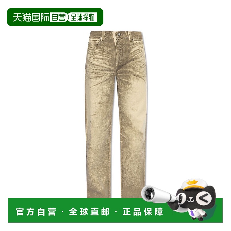 1h可退 香港直邮Balmain 巴尔曼 男士 腰带环牛仔裤 EH1ML155DF57