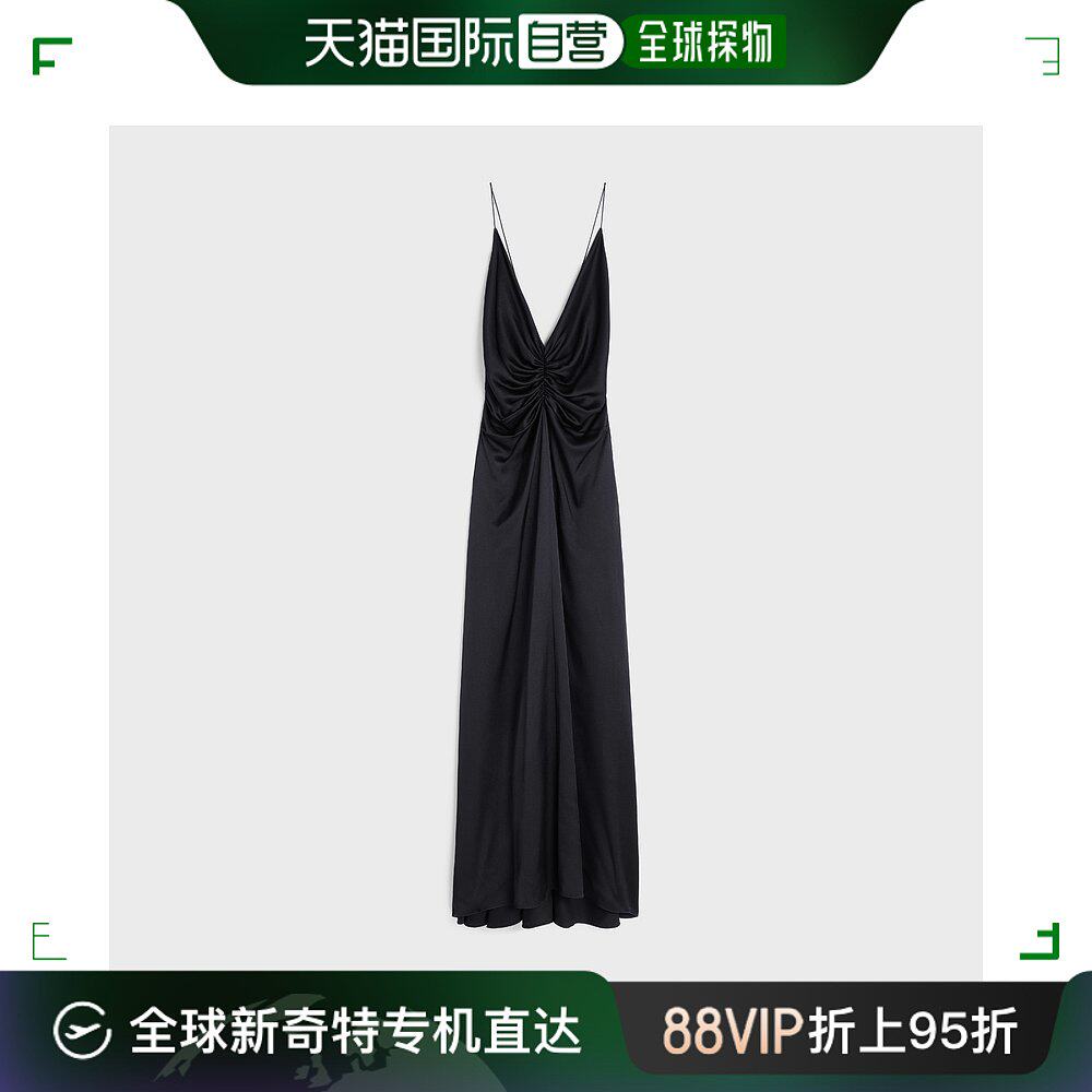 欧洲直邮CELINE/思琳 真丝斜纹布垂坠吊带连衣裙