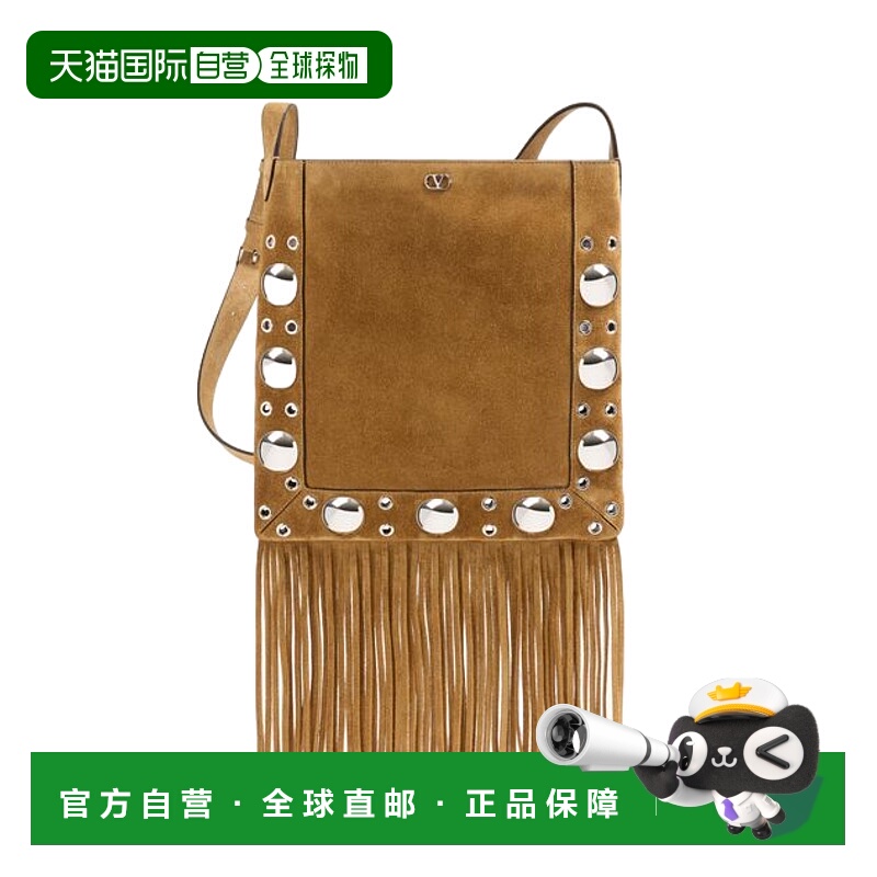 香港直邮Valentino 流苏绒面革单肩包 YB0D06SVI