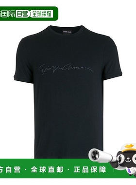1h可退 香港直邮Armani 阿玛尼 男士 黑色印花 T 恤 6GST56SJP4Z