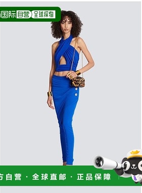 香港直邮Balmain Draped jersey crop top AF1AB270JF31