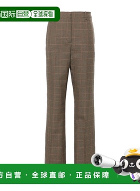 香港直邮GOLDEN GOOSE 女士 格纹图案休闲裤 GWP01894P001165羊毛