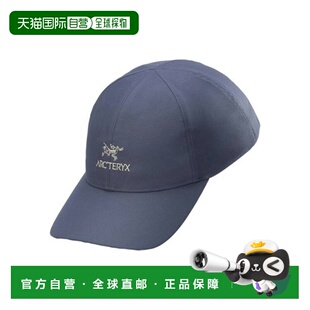 自营欧洲直邮ARCTERYX始祖鸟 Bird Word 深灰蓝聚酯纤维棒球帽男