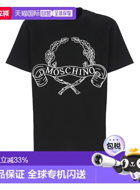 1h可退 香港直邮Moschino 莫斯奇诺 男士 and Polos T恤黑色T恤 0