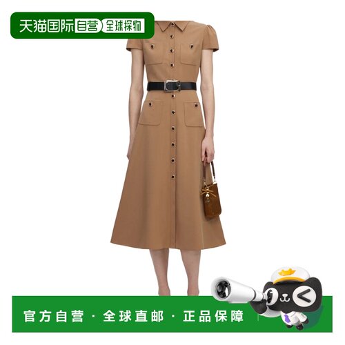 1h可退 Self-Portrait 系带中长连衣裙 PF26010MBT