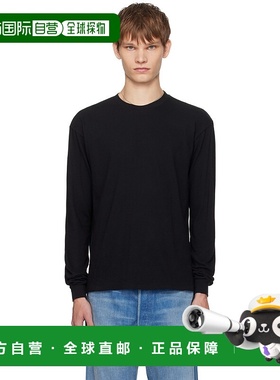 香港直邮AURALEE 男士 黑色 Seamless 长袖 T 恤 A00T02ST