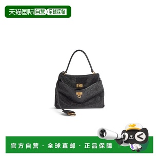 自营欧洲直邮Balenciaga巴黎世家 Rodeo女士黑色可拆钥匙扣手提包