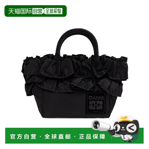 香港直邮Ganni 徽标单肩包 A7187手提包手提袋