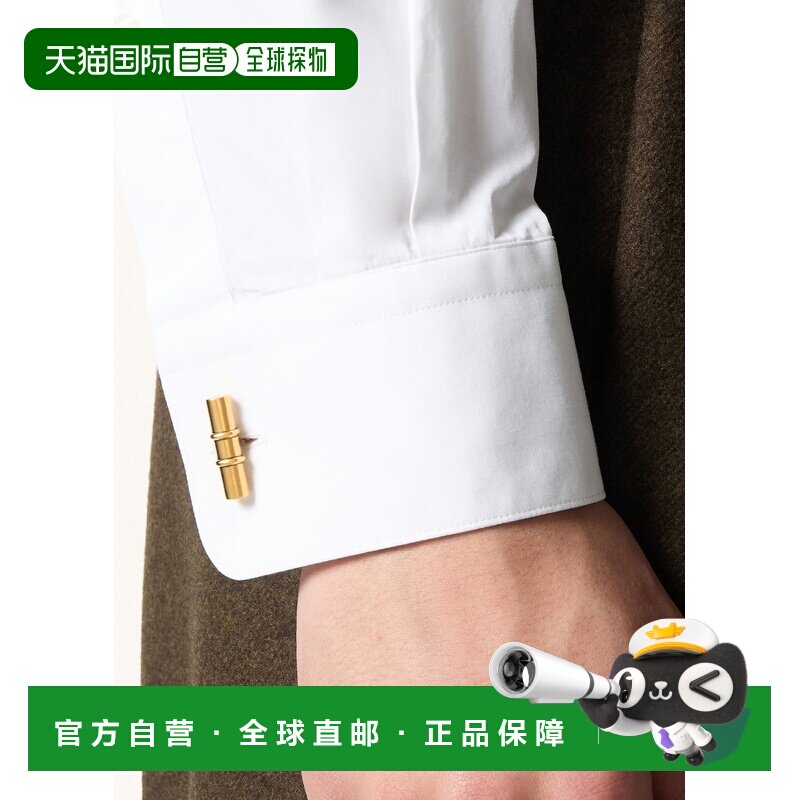 自营欧洲直邮Loro Piana 男士金色黄铜袖扣