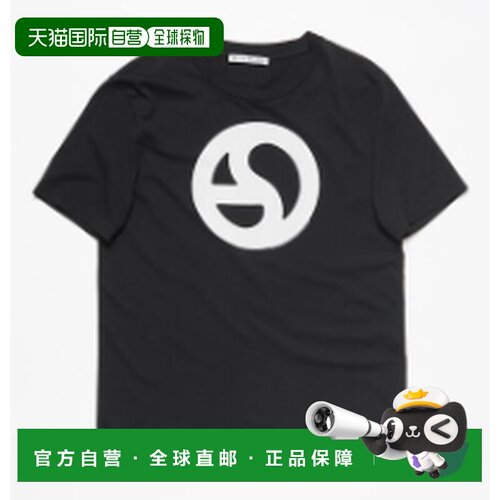 1h可退 香港直邮ACNE STUDIOS 男士T恤 CL0265900 SS2025 黑色 短