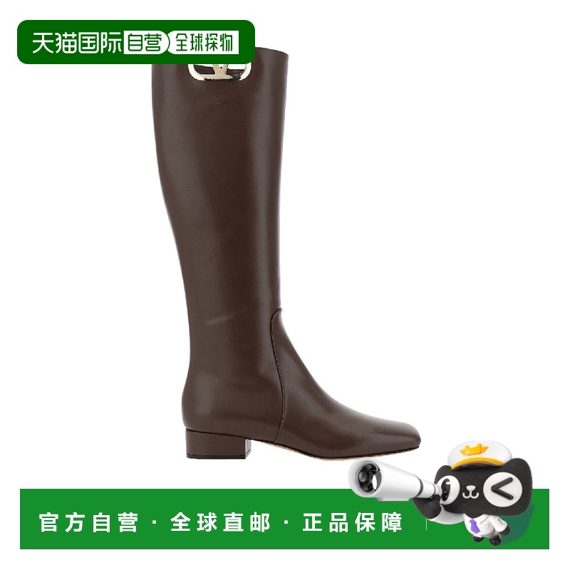 香港直邮Valentino 低跟拉链式长筒靴 3W2S0FT9WUI华伦天奴