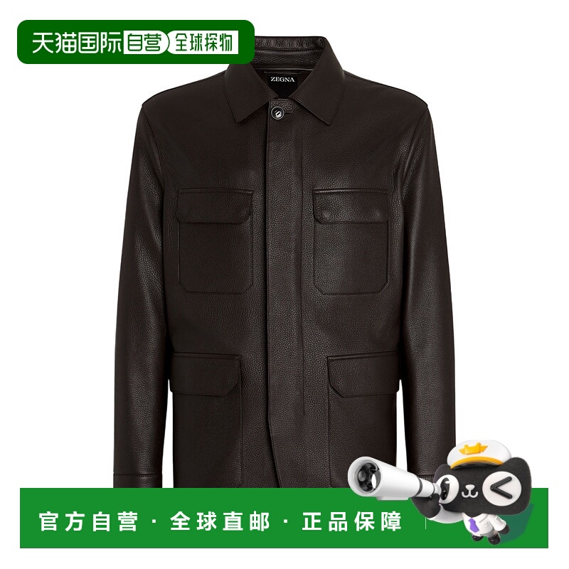 香港直邮Zegna 工装皮夹克 UGPCEA2G262