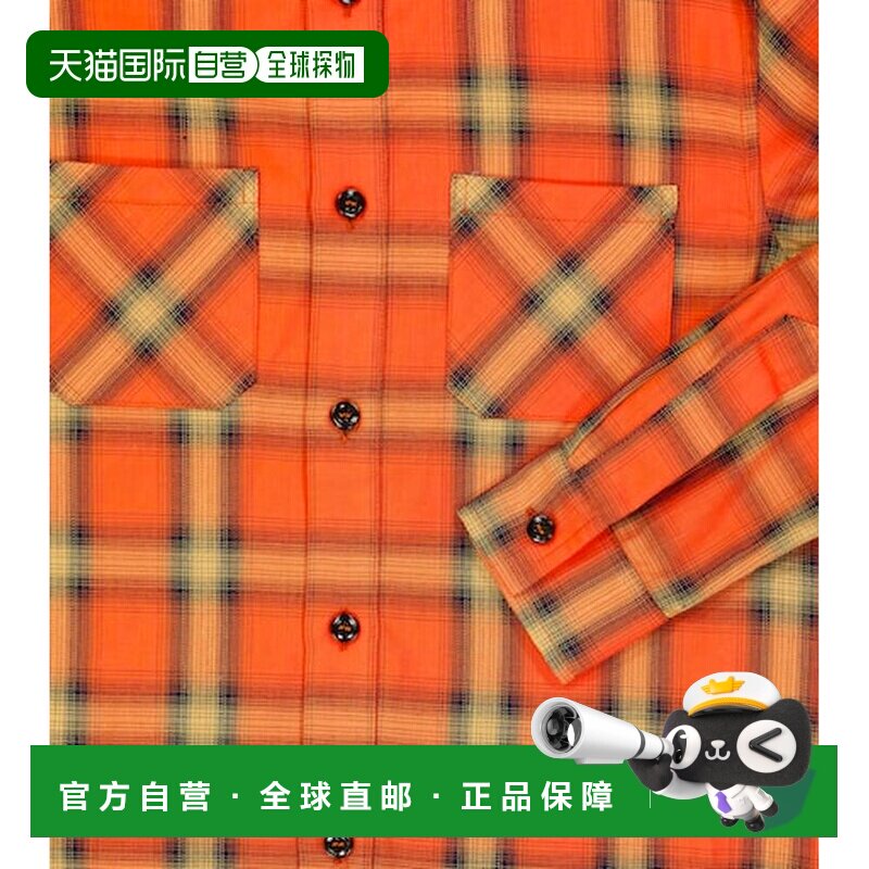 1h可退 香港直邮AMIRI 女童 刺绣法兰绒衬衫童装 red红色 舒适时 - 实物图