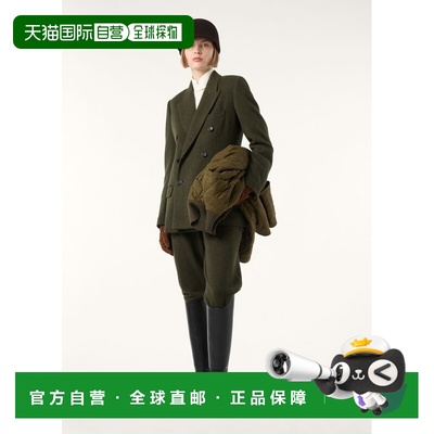 自营欧洲直邮Loro Piana 女士深绿色羊绒休闲裤