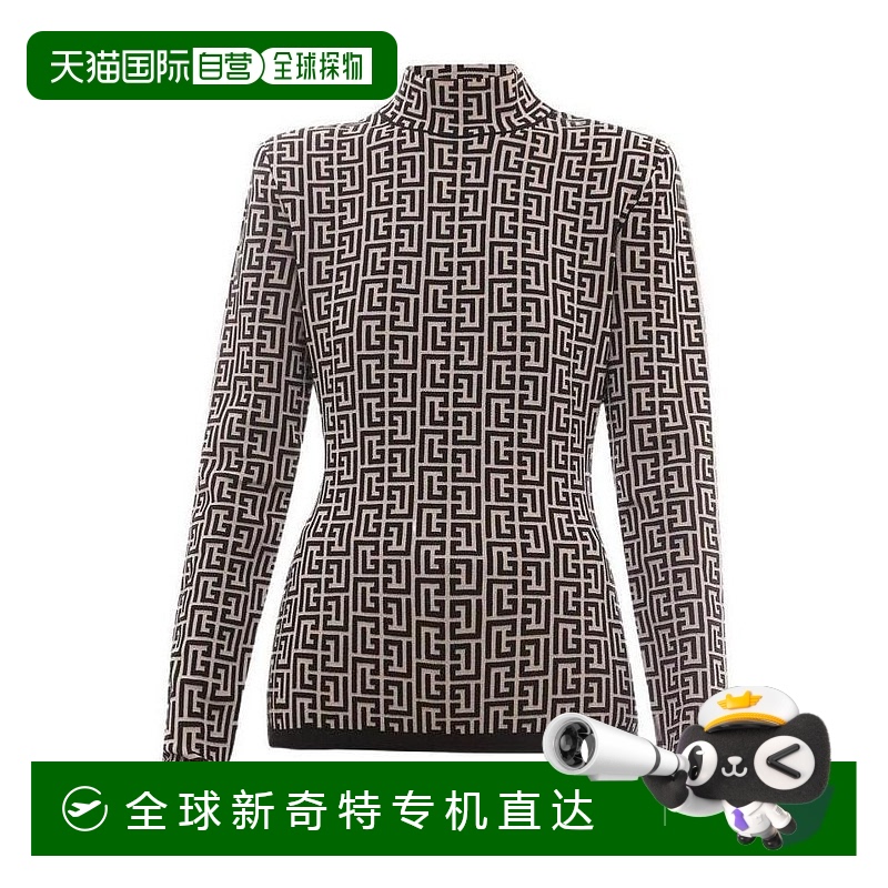 香港直邮Balmain 巴尔曼 女士 针织套衫 WF0KF000K253羊毛圆领