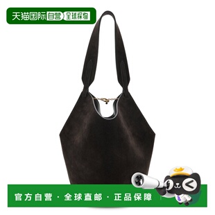 1h可退 香港直邮KHAITE 女士 Lotus 迷你绒面革手提包 brown棕色