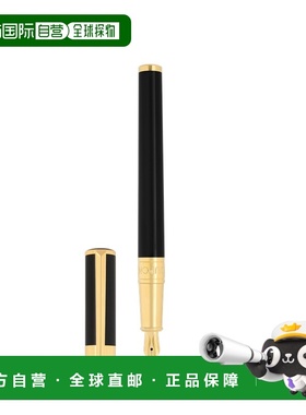 自营欧洲直邮Dupont Initial黑色/金色黄铜漆面钢笔