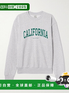 1h可退 香港直邮SPORTY & RICH 女士 印花棉混纺针织卫衣 ST07162