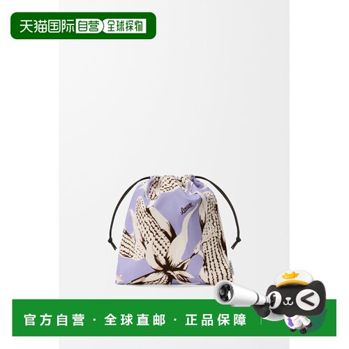 自营欧洲直邮Loewe罗意威 女士白色/淡紫色棉质抽【付后1h可退】