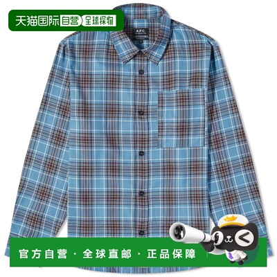 1h可退 香港直邮A.P.C. 男士 麦色格纹衬衫式上衣 COGERH02830