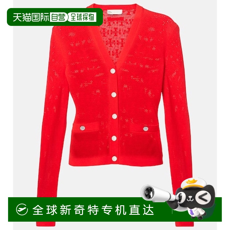 1h可退 香港直邮Tory Burch 托里 伯奇 女士 T 交织图案提花针织