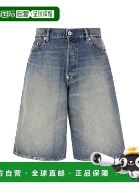 香港直邮Kenzo 高田贤三 男士 腰带环牛仔短裤 FF55DS3396I7