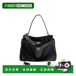 1h可退 香港直邮Balenciaga 巴黎世家 女士 Rodeo 中号鳄鱼皮革感