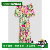 香港直邮FARM RIO 女士 1h可退 印花棉混纺真丝薄稠中长连衣裙