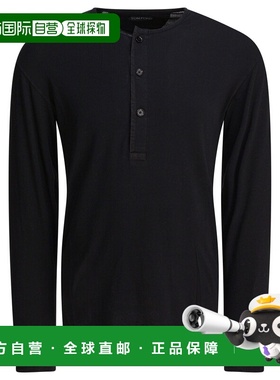 1h可退 香港直邮Tom Ford 汤姆 福特 男士 ELASTANE 黑色T恤 JHL0