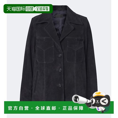 香港直邮NILI LOTAN 女士 Dominic 绒面革夹克 black黑色 舒适时