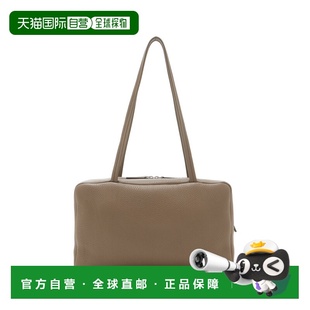 1h可退 香港直邮The Row 女士 Astra 皮革保龄球包包 brown棕色